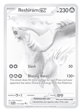 Reshiram ex 173/086 - Pokémon TCG White Flare card