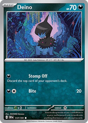 Deino 117/191 - Pokemon TCG Surging Sparks card