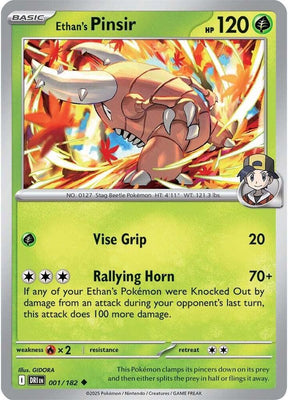 Ethan's Pinsir 001/182 - Destined Rivals Pokémon TCG card