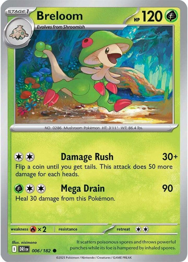 Breloom 006/182 - Destined Rivals Pokémon TCG card