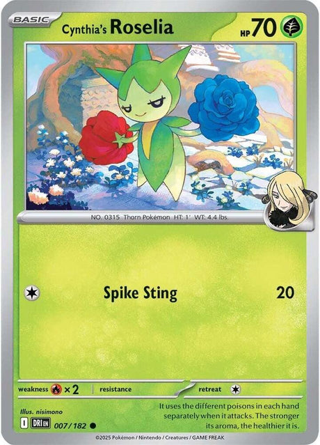 Cynthia's Roselia 007/182 - Destined Rivals Pokémon TCG card