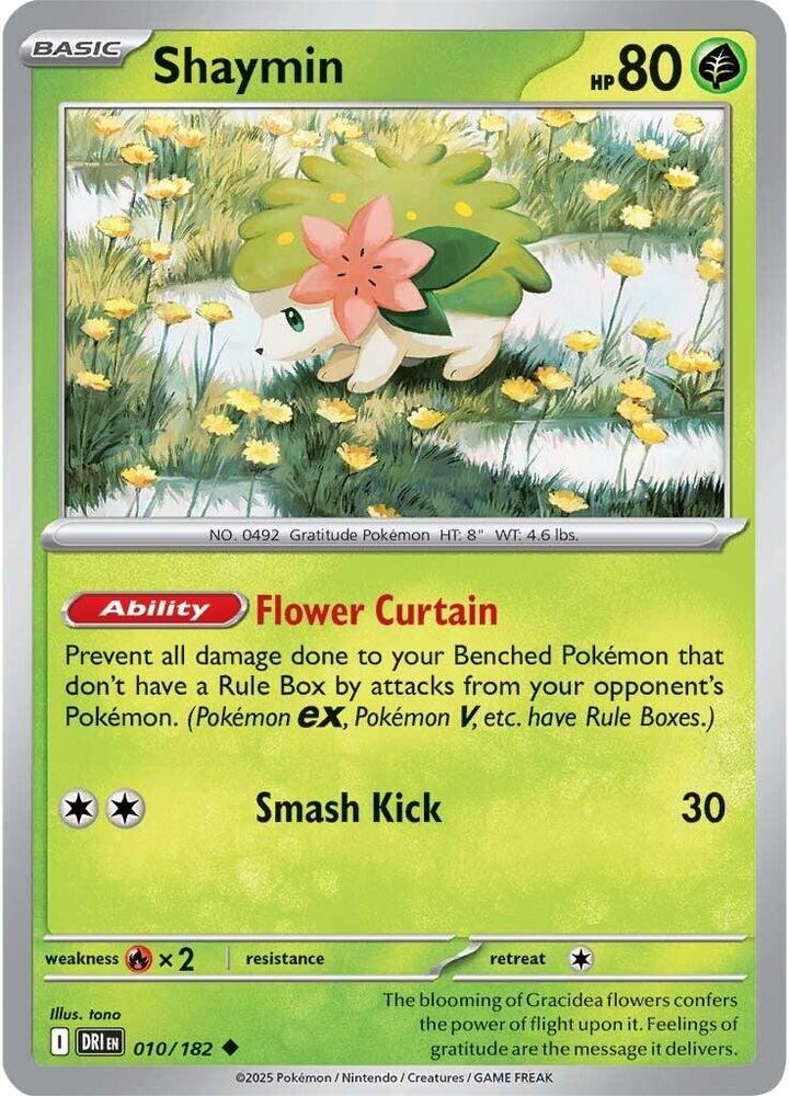 Shaymin 010/182 - Destined Rivals Pokémon TCG card