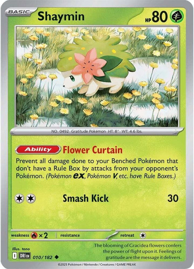 Shaymin 010/182 - Destined Rivals Pokémon TCG card