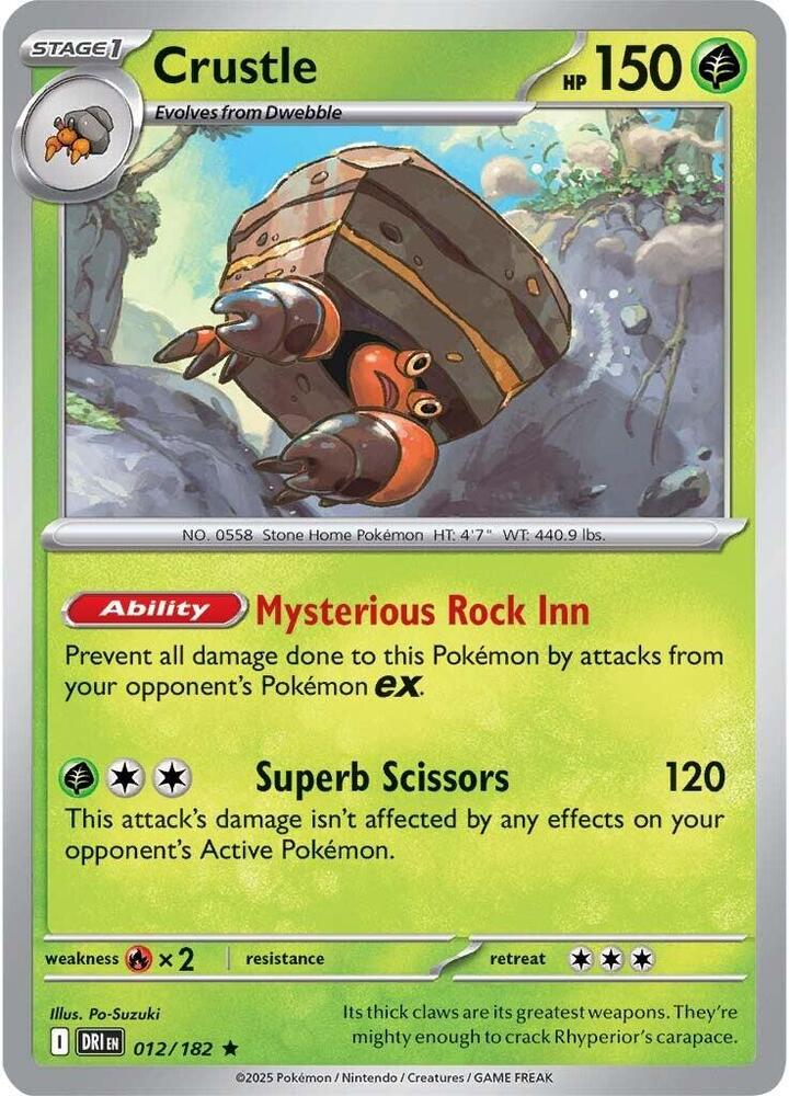Crustle 012/182 - Destined Rivals Pokémon TCG card