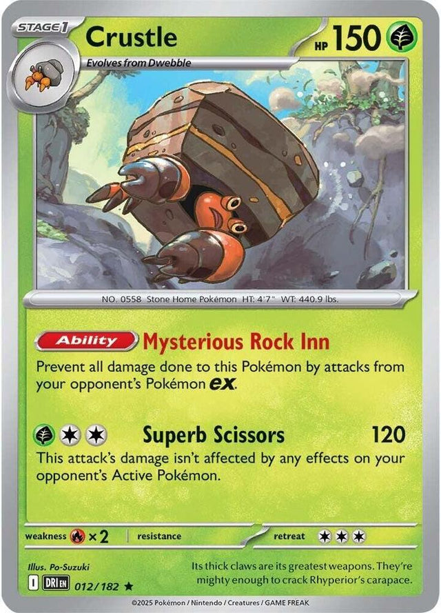 Crustle 012/182 - Destined Rivals Pokémon TCG card