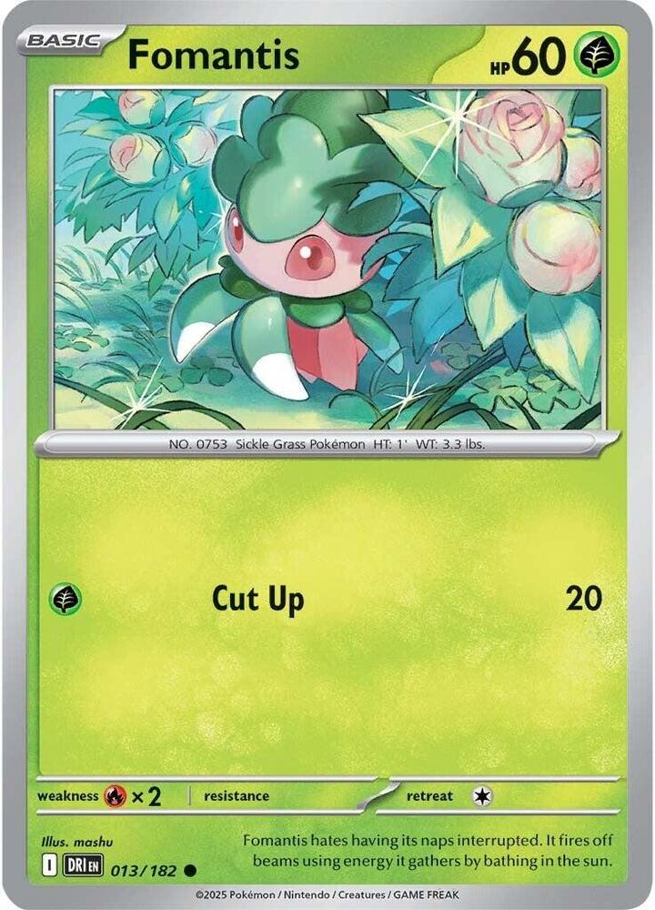 Fomantis 013/182 - Destined Rivals Pokémon TCG card