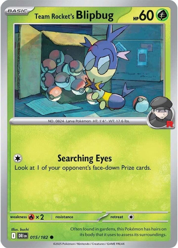 Team Rocket's Blipbug 015/182 - Destined Rivals Pokémon TCG card