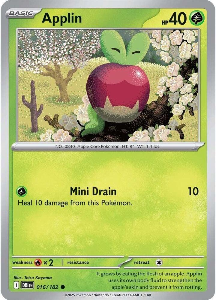 Applin 016/182 - Destined Rivals Pokémon TCG card