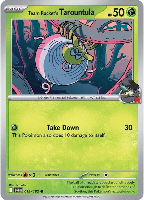 Team Rocket's Tarountula 019/182 - Destined Rivals Pokémon TCG card