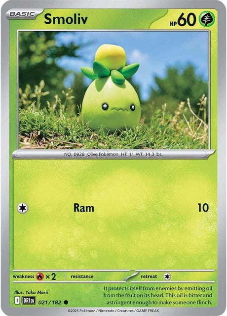Smoliv 021/182 - Destined Rivals Pokémon TCG card