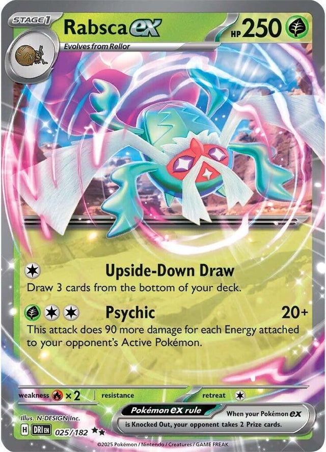 Rabsca ex 025/182 - Destined Rivals Pokémon TCG card