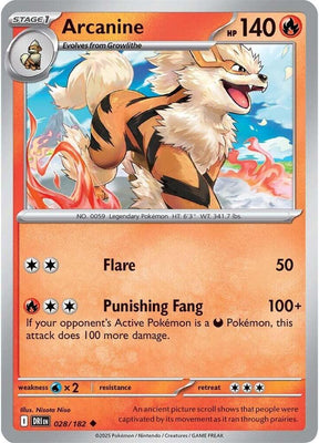 Arcanine 028/182 - Destined Rivals Pokémon TCG card