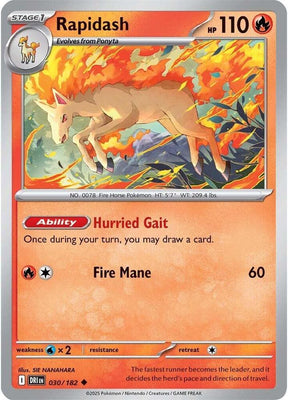 Rapidash 030/182 - Destined Rivals Pokémon TCG card