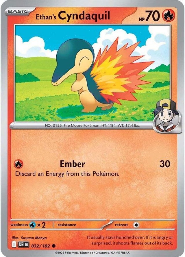 Ethan's Cyndaquil 032/182 - Destined Rivals Pokémon TCG card