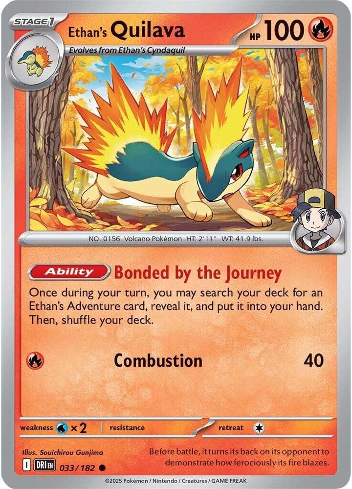 Ethan's Quilava 033/182 - Destined Rivals Pokémon TCG card