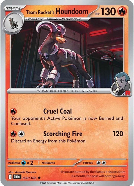Team Rocket's Houndoom 038/182 - Destined Rivals Pokémon TCG card