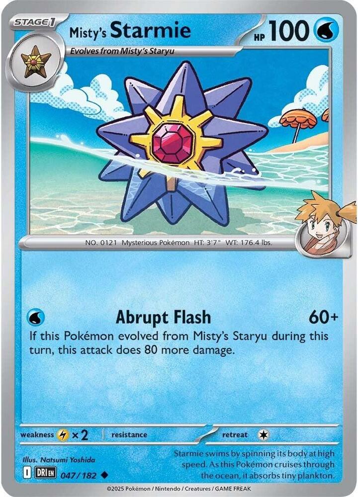 Misty's Starmie 047/182 - Destined Rivals Pokémon TCG card