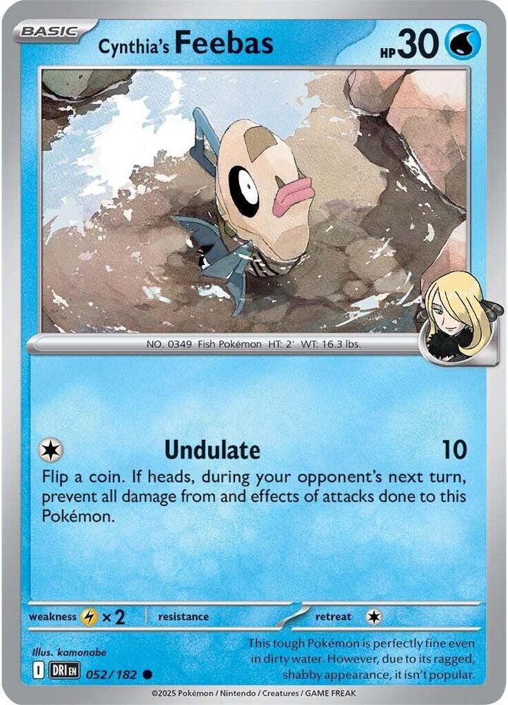 Cynthia's Feebas 052/182 - Destined Rivals Pokémon TCG card