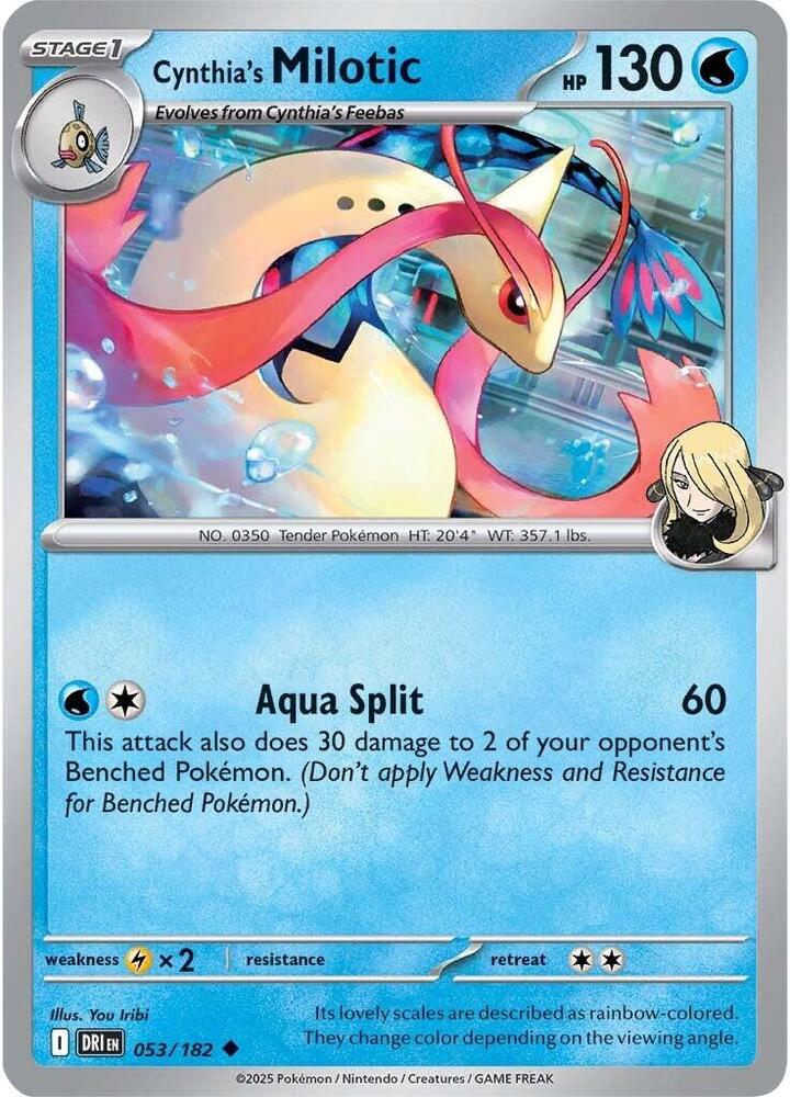 Cynthia's Milotic 053/182 - Destined Rivals Pokémon TCG card
