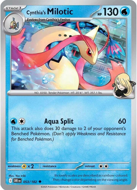Cynthia's Milotic 053/182 - Destined Rivals Pokémon TCG card
