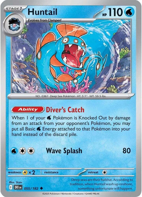 Huntail 055/182 - Destined Rivals Pokémon TCG card