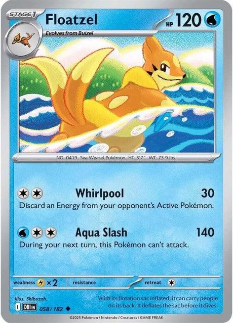 Floatzel 058/182 - Destined Rivals Pokémon TCG card
