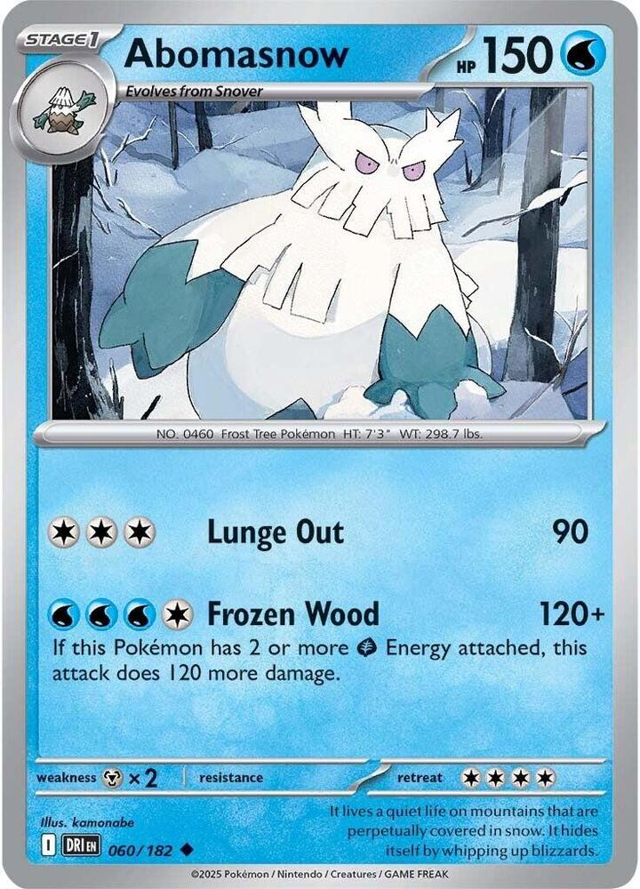 Abomasnow 060/182 - Destined Rivals Pokémon TCG card
