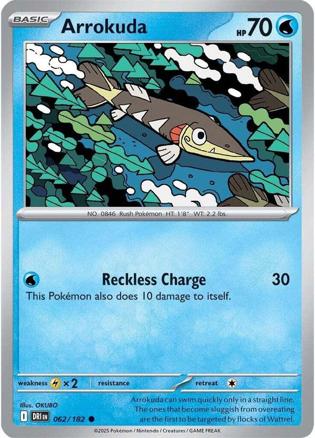 Arrokuda 062/182 - Destined Rivals Pokémon TCG card