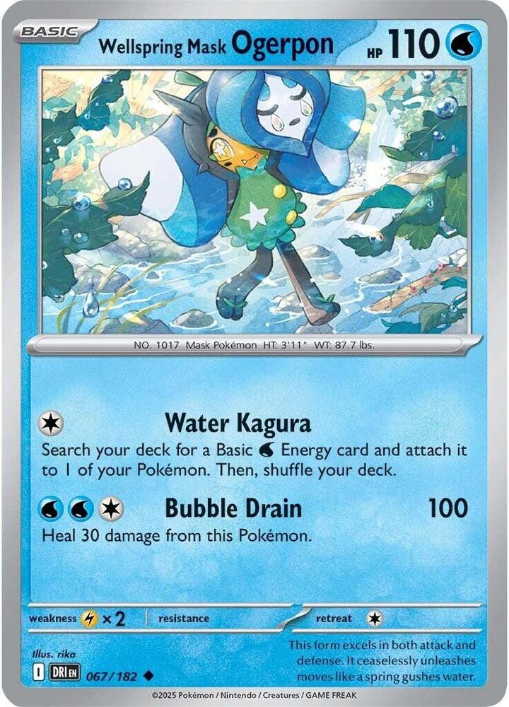Wellspring Mask Ogerpon 067/182 - Destined Rivals Pokémon TCG card