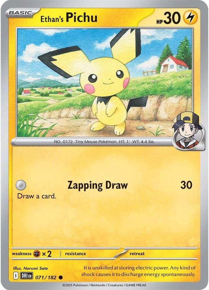 Ethan's Pichu 071/182 - Destined Rivals Pokémon TCG card