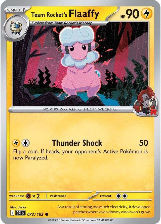 Team Rocket's Flaaffy 073/182 - Destined Rivals Pokémon TCG card