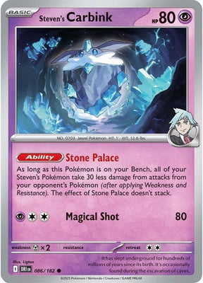 Steven's Carbink 086/182 - Destined Rivals Pokémon TCG card