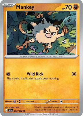 Mankey 090/182 - Destined Rivals Pokémon TCG card
