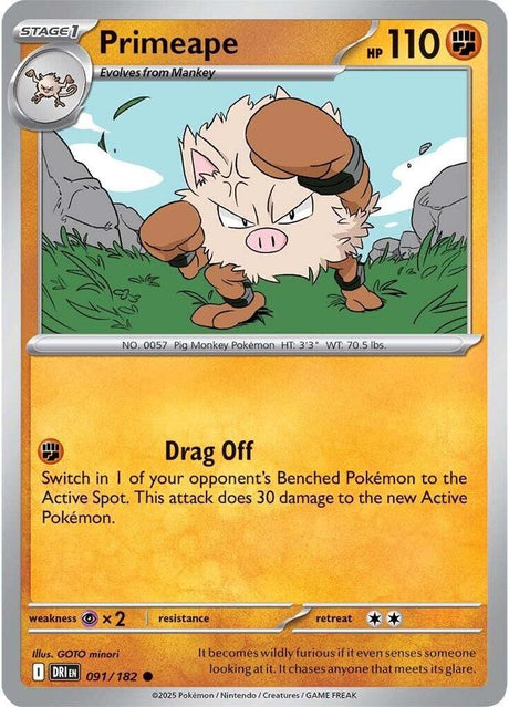 Primeape 091/182 - Destined Rivals Pokémon TCG card