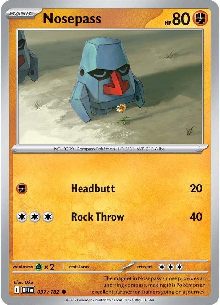 Nosepass 097/182 - Destined Rivals Pokémon TCG card