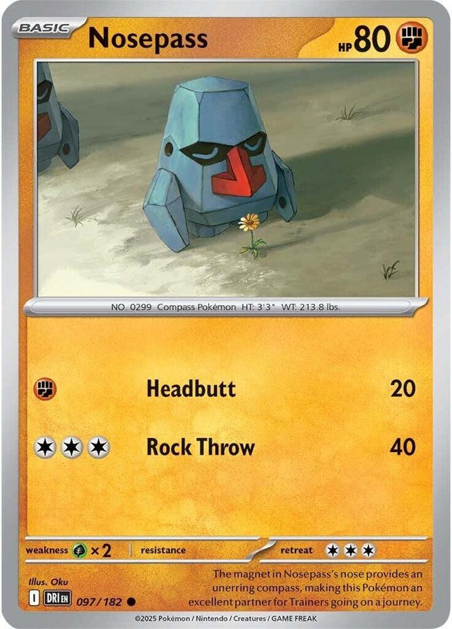 Nosepass 097/182 - Destined Rivals Pokémon TCG card