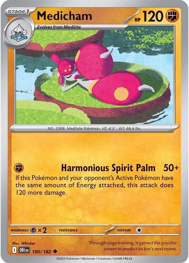 Medicham 100/182 - Destined Rivals Pokémon TCG card