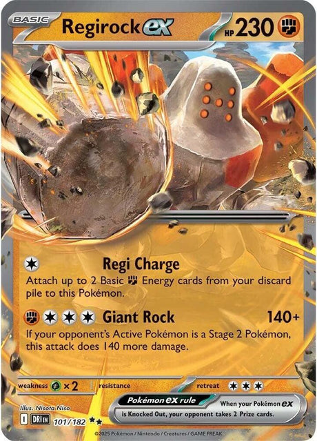 Regirock ex 101/182 - Destined Rivals Pokémon TCG card