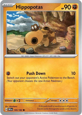 Hippopotas 105/182 - Destined Rivals Pokémon TCG card