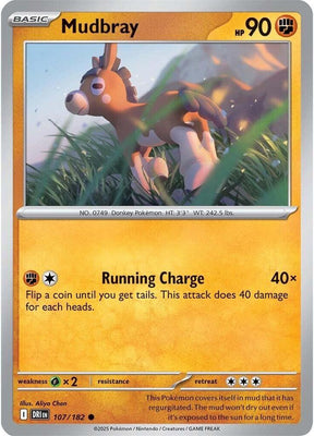 Mudbray 107/182 - Destined Rivals Pokémon TCG card