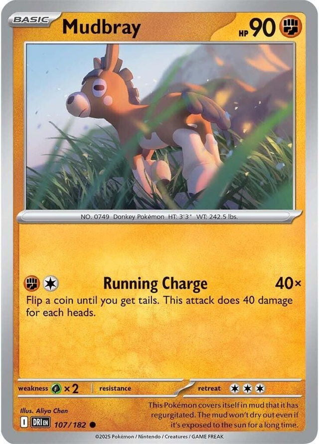 Mudbray 107/182 - Destined Rivals Pokémon TCG card
