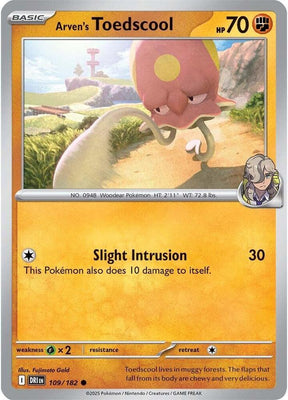 Arven's Toedscool 109/182 - Destined Rivals Pokémon TCG card