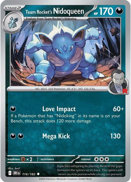Team Rocket's Nidoqueen 116/182 - Destined Rivals Pokémon TCG card