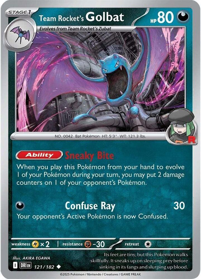 Team Rocket's Golbat 121/182 - Destined Rivals Pokémon TCG card