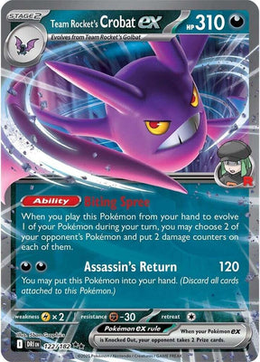 Team Rocket's Crobat ex 122/182 - Destined Rivals Pokémon TCG card