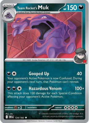 Team Rocket's Muk 124/182 - Destined Rivals Pokémon TCG card
