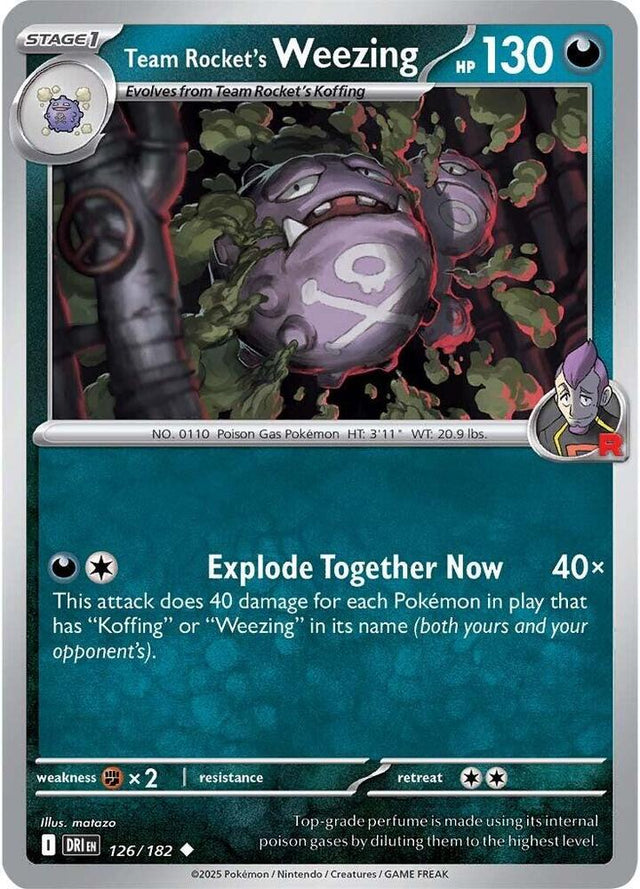 Team Rocket's Weezing 126/182 - Destined Rivals Pokémon TCG card