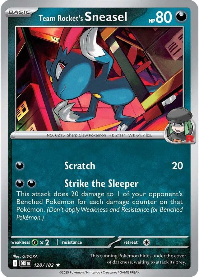 Team Rocket's Sneasel 128/182 - Destined Rivals Pokémon TCG card