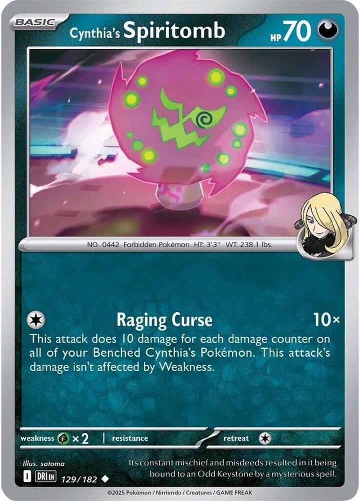 Cynthia's Spiritomb 129/182 - Destined Rivals Pokémon TCG card