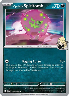 Cynthia's Spiritomb 129/182 - Destined Rivals Pokémon TCG card